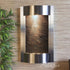 Thumbnail for Adagio Serene Waters Wall Fountain for Quiet Zen Spaces Multi-Color Feather Stone-Stainless Steel-White
