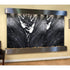 Thumbnail for Adagio Solitude River Contemporary Multi-Panel Water Wall Black Spider Marble-Stainless Steel-Squared-White