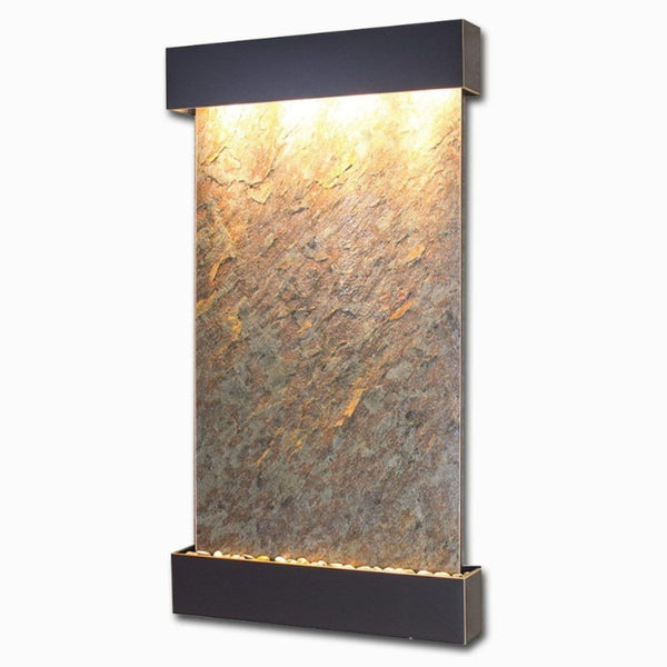 Adagio Summit Falls Indoor Water Feature Wall Fountain With Plain White Background