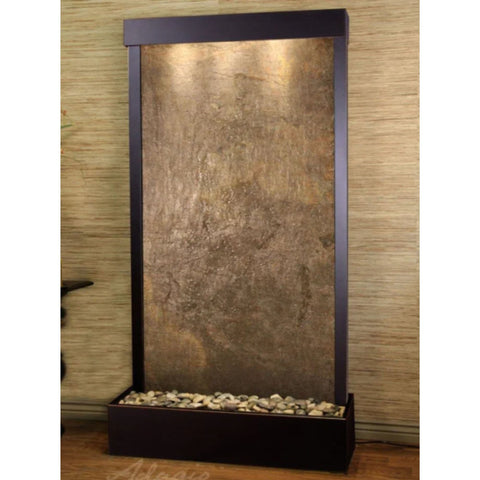 Adagio Tranquil River Floor Fountain - Rear Mount With Textured Walls
