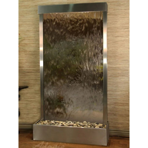 Adagio Tranquil River Floor Fountain - Rear Mount With Warm Tones And Decor