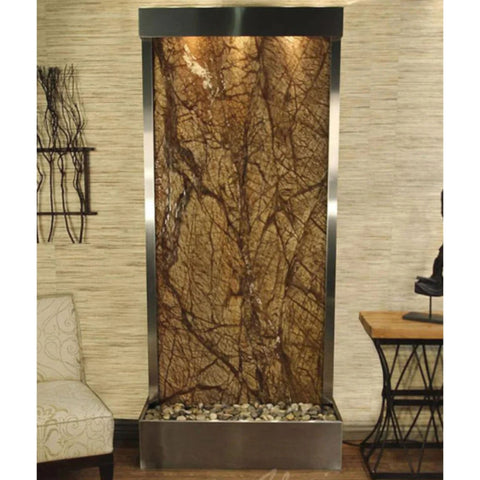 Adagio Tranquil River Floor Fountain for Living Rooms or Lobbies With Minimalist Furniture And Art