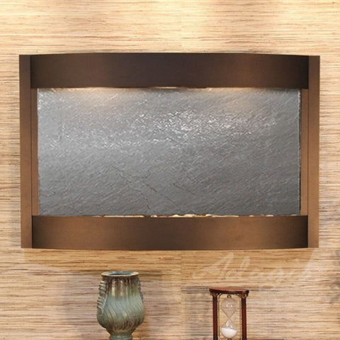 Adagio Water Features Calming Waters Wall Fountain Textured Wall With Decorative Ceramic Urns And Hourglass