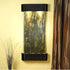 Thumbnail for Adagio Water Features Cascade Springs Wall Fountain With Dried Grass Stems-Green Slate-Blackened Copper Trim-Round Corners