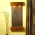 Thumbnail for Adagio Water Features Cascade Springs Wall Fountain With Dried Root  Decor And Brown Silky Curtain-Rustic Copper-Squared Corners-Rajah Slate
