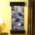 Thumbnail for Adagio Water Features Cascade Springs Wall Fountain With Lampshade And A Silky Brown Curtain