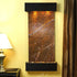 Thumbnail for Adagio Water Features Cascade Springs Wall Fountain With Metallic Lampshade And Brown Curtain-Rainforest Brown Marble Blackened Copper Squared