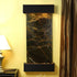 Thumbnail for Adagio Water Features Cascade Springs Wall Fountain With Silky Brown Curtain And Lampshade-Rainforest Green Marble Blackened Copper-Squared