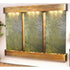 Thumbnail for Adagio Water Features Deep Creek Falls Wall Fountain With Green Leaves-Green Slate Rustic Copper Rounded Corners