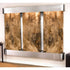 Thumbnail for Adagio Water Features Deep Creek Falls Wall Fountain With Neutral Wall Accent-Magnifico Travertine Stainless Steel Rounded