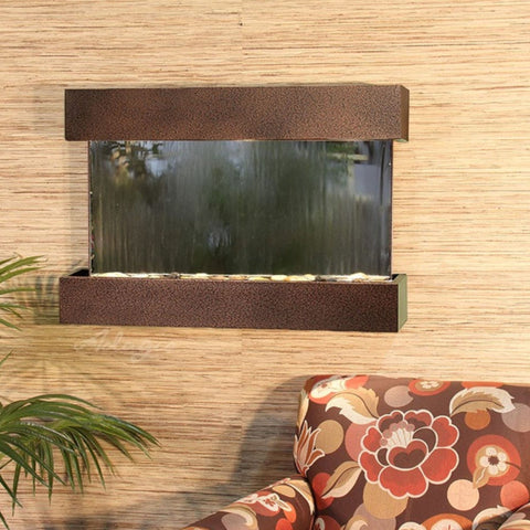 Adagio Water Features Reflection Creek Wall Fountain With Floral Couch and Palm Leaves (1)