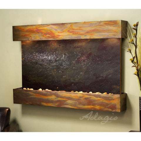 Adagio Water Features Sunrise Springs Wall Fountain With Artificial Flowers on a Vase