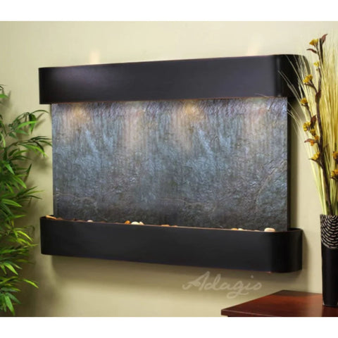 Adagio Water Features Sunrise Springs Wall Fountain With Chinese Bamboo Leaves and a Vase