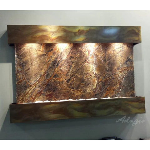 Adagio Water Features Sunrise Springs Wall Fountain With Gray Wall Accent