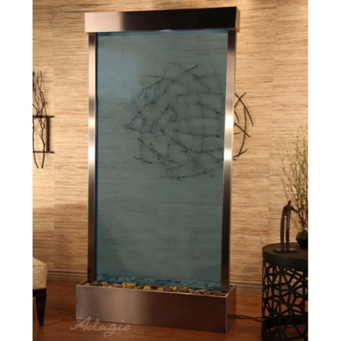 Adagio Water Features Tranquil River Floor Fountain - Center Mount Calm Interior Space With Minimalist Furniture And Texture