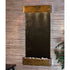 Thumbnail for Adagio Water Features Whispering Creek Wall Fountain Black Feather Stone Rustic Copper White
