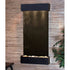 Thumbnail for Adagio Water Features Whispering Creek Wall Fountain Black Feather Stone Textured Black White