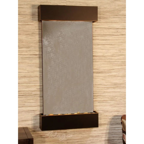 Adagio Water Features Whispering Creek Wall Fountain Bronze Mirror Blackened Copper White