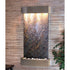 Thumbnail for Adagio Water Features Whispering Creek Wall Fountain Green Feather Stone Stainless Steel White