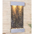 Thumbnail for Adagio Whispering Creek Indoor Water Feature Wall Fountain Rainforest Green Marble Silver Metallic White