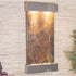 Thumbnail for Adagio Whispering Creek Wall Fountain Rainforest Brown Marble Stainless Steel White