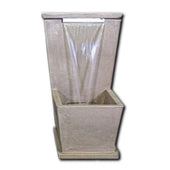 Adelina Aqua Glow Wall Fountain With Plain White Background