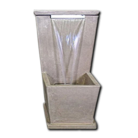 Adelina Aqua Glow Wall Fountain With Plain White Background