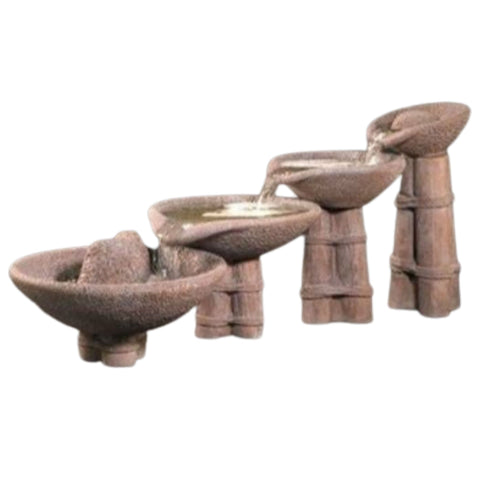 Aggregate Industrial Outdoor Water Feature Plain White Background