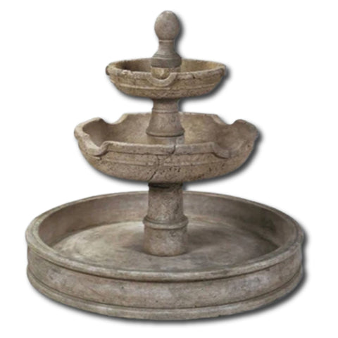 Agrigento Pond Outdoor Water Fountain With Plain White Background