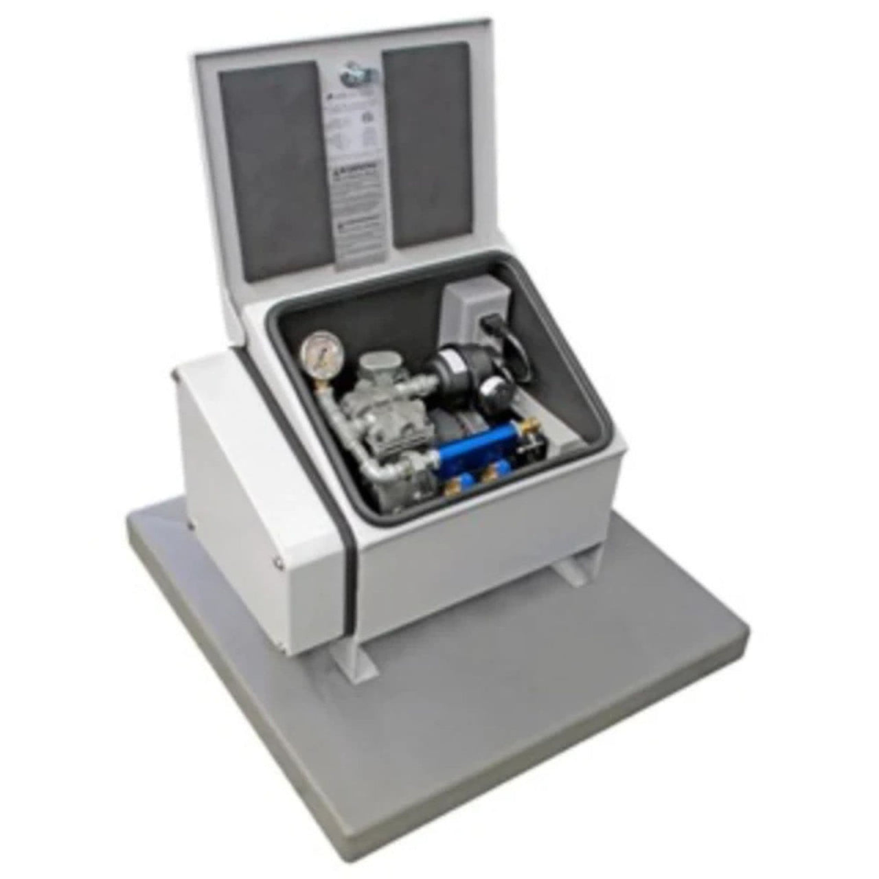 Air 1 Plus XL2 Aeration System With Opened Cabinet Compressor