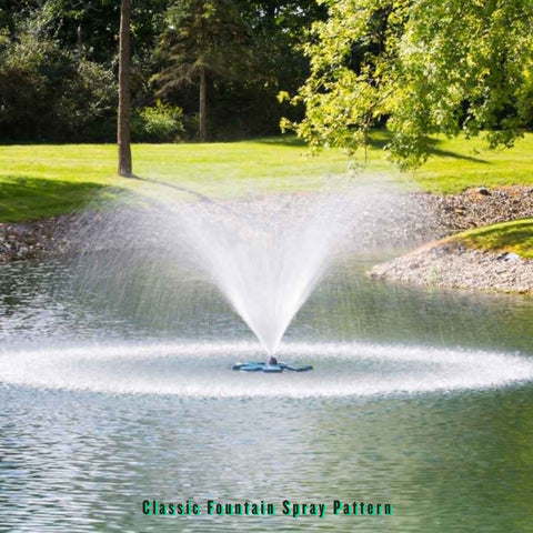 Airmax EcoSeries Half HP Pond Fountain Classic Fountain Spray Pattern