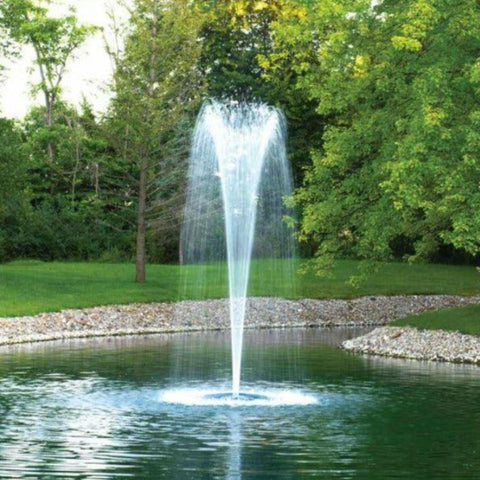 Airmax EcoSeries Half HP Pond Fountain Surrounded With Green Trees