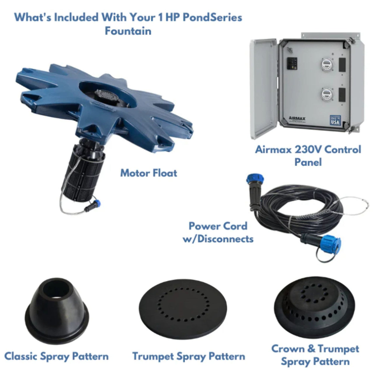Airmax PondSeries Pond Fountain Inclusions With 1 HP