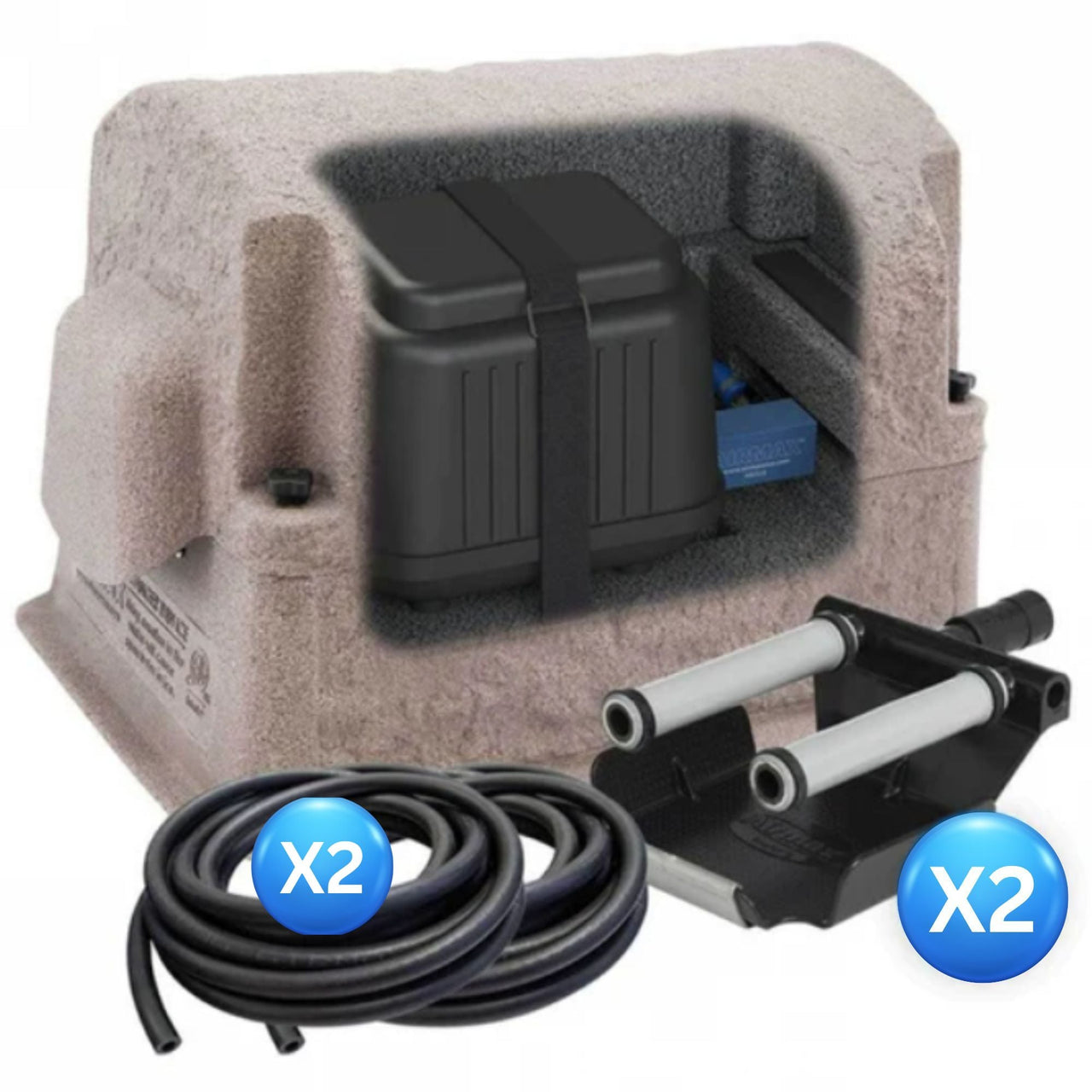 Airmax Shallow Water Pond Aerator With 2 Diffusers and 2 Weighted Airlines