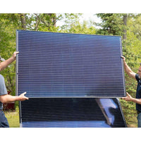 Thumbnail for Airmax SolarSeries Aeration System Battery Backup With Two Men Showing the Solar Panels