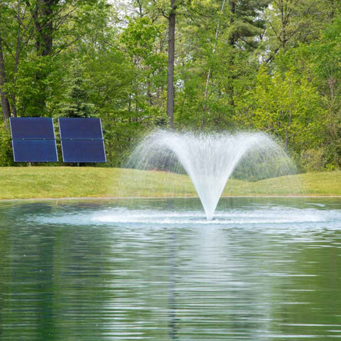 Airmax Solar Fountain Showing Classic Spray Pattern