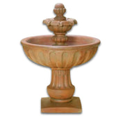 Alba Outdoor Water Fountain Short With Plain White Background