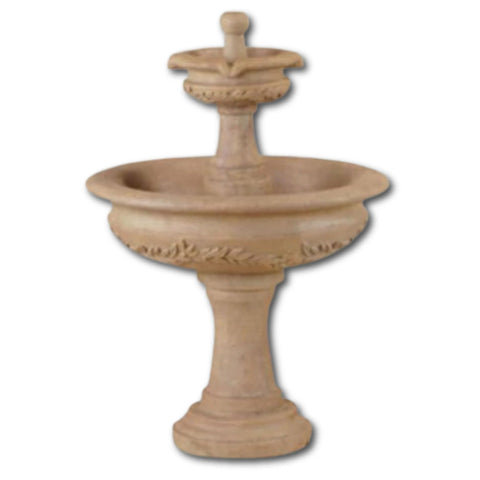 Alloro Garland Two Tier Fountain With Plain White Background