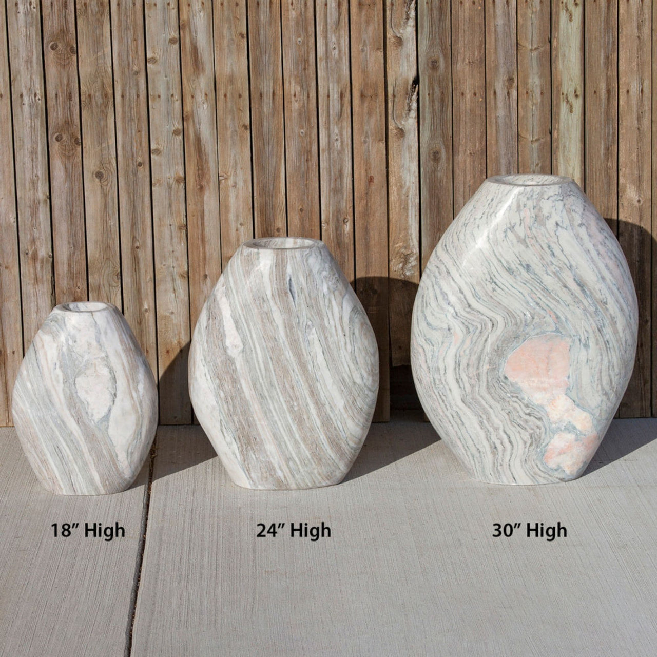 Almond-Shaped Red Onyx Stone Fountain Variations