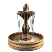 Als Garden Art Four Seasons Outdoor Water Fountain With 46 Inch Basin Plain White Background