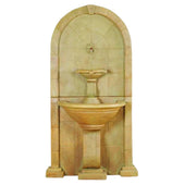 Amalfi Wall Outdoor Fountain With Plain White Background