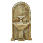 Amalfi Wall Outdoor Water Fountain for Spout With Plain White Background