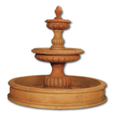 Ambra Two Tier Pond Fountain With Plain White Background
