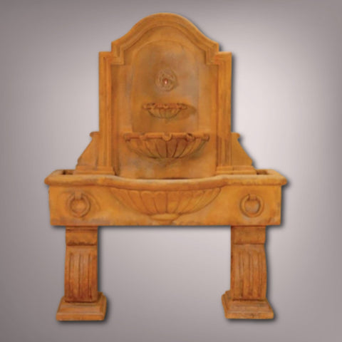 Anduze Wall Fountain Tall With Gray Gradient Background