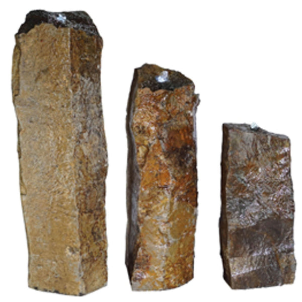 Anjon All Natural Narrow Basalt Columns Set Plain White Background