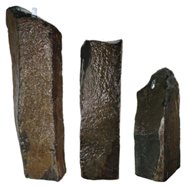 Anjon All Natural Wide Basalt Columns Set Plain White Background