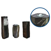 Anjon One-Side Polished Basalt Columns Set of 3 Plain White Background