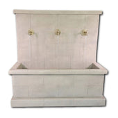 Antibes Trois Wall Fountain for Bronze Spouts With Plain White Background