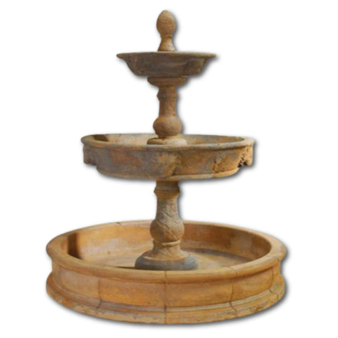 Antica Provence Courtyard Fountain With Plain White Background