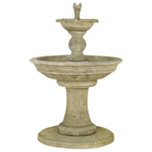 Antiquarium Two Tier Outdoor Water Fountain With Plain White Background